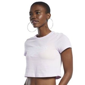 Reebok Women's Classics Vector Crop Tee - Pixel Pink